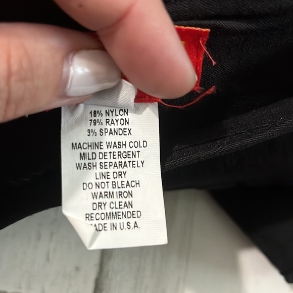 Krazy Larry Black Pull On Pants Size 0 - Picture 6 of 9